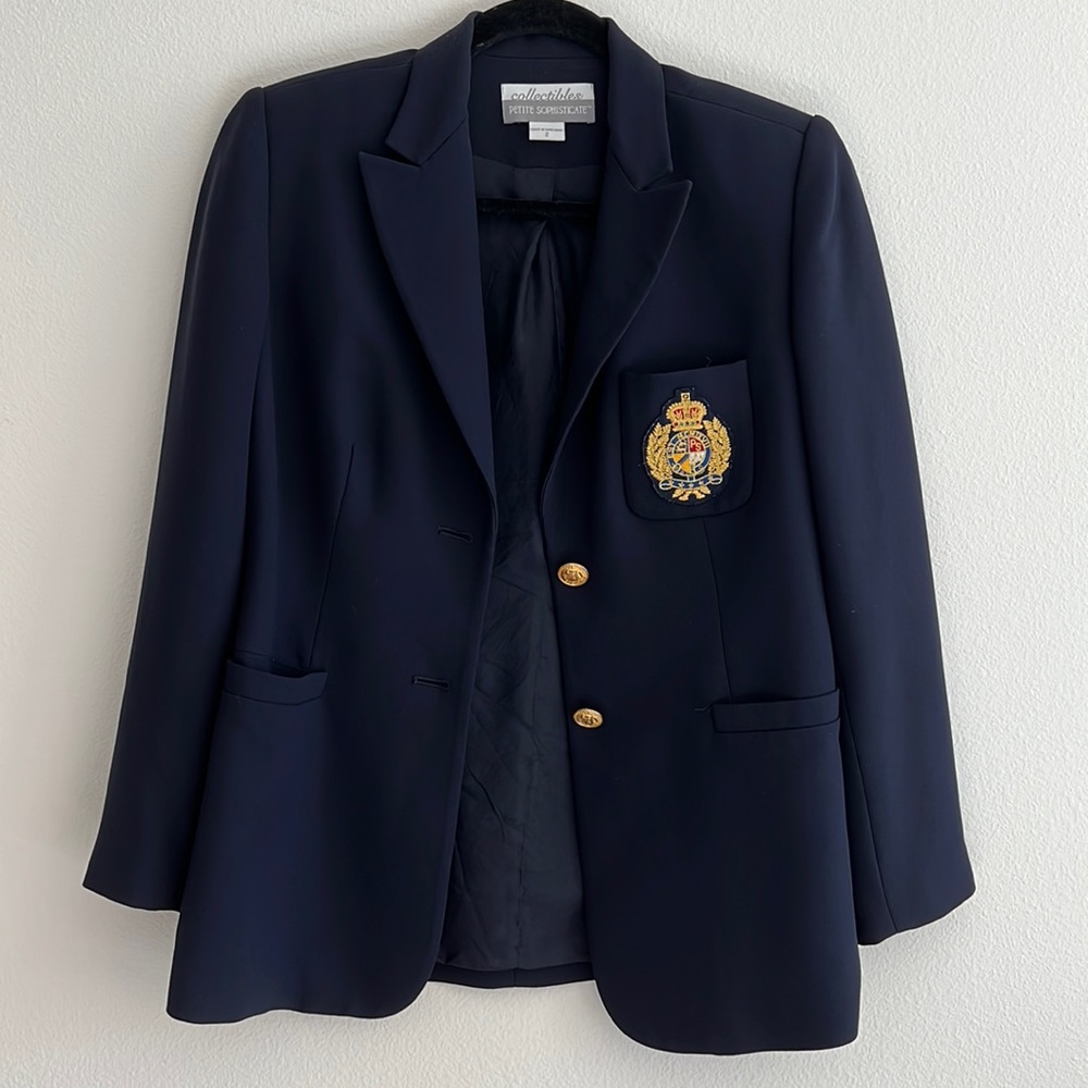 Navy Crest blazer